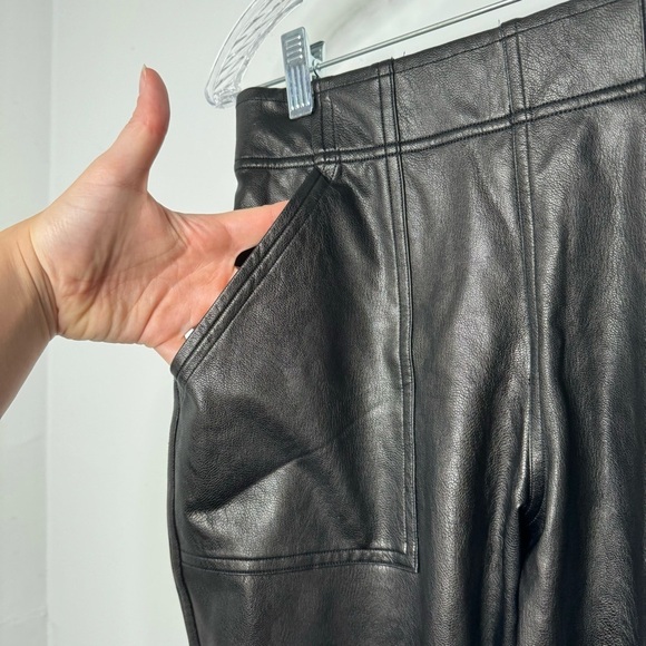 Spanx faux leather black noir jogger xs - Picture 5 of 9